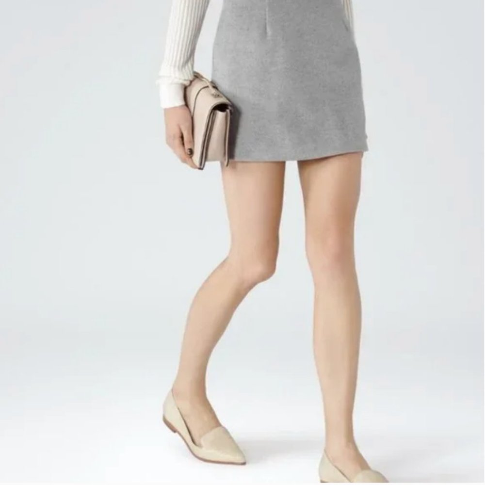 J. Crew Scalloped Waist Wool Mini Pencil Skirt